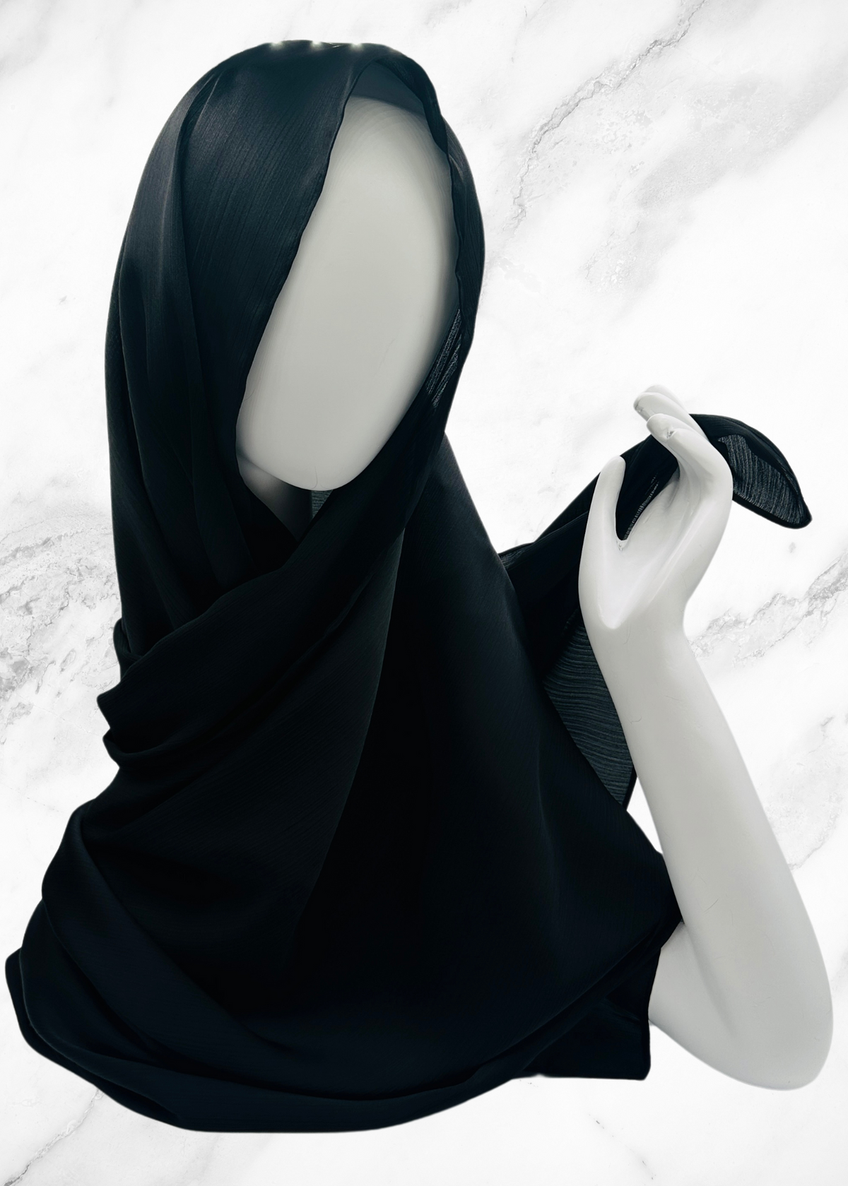 Black - Luxe Silk Hijab