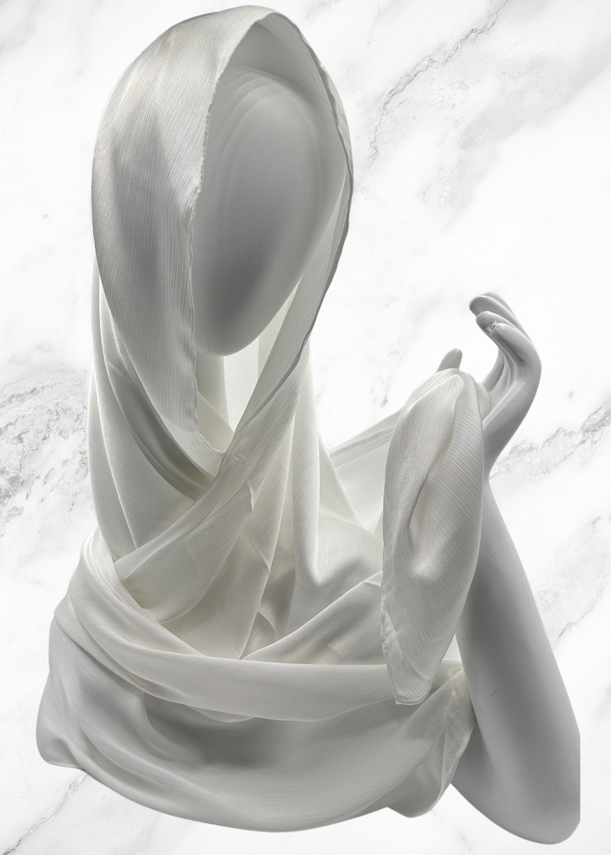 White - Luxe Silk Hijab