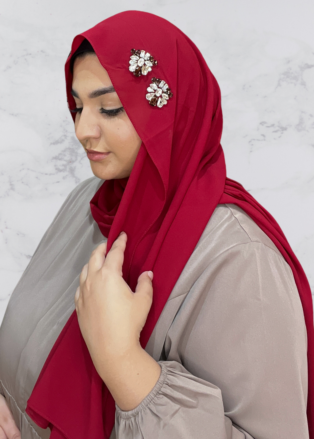 Periwinkle - Sunburst Encrusted Hijab main image 1