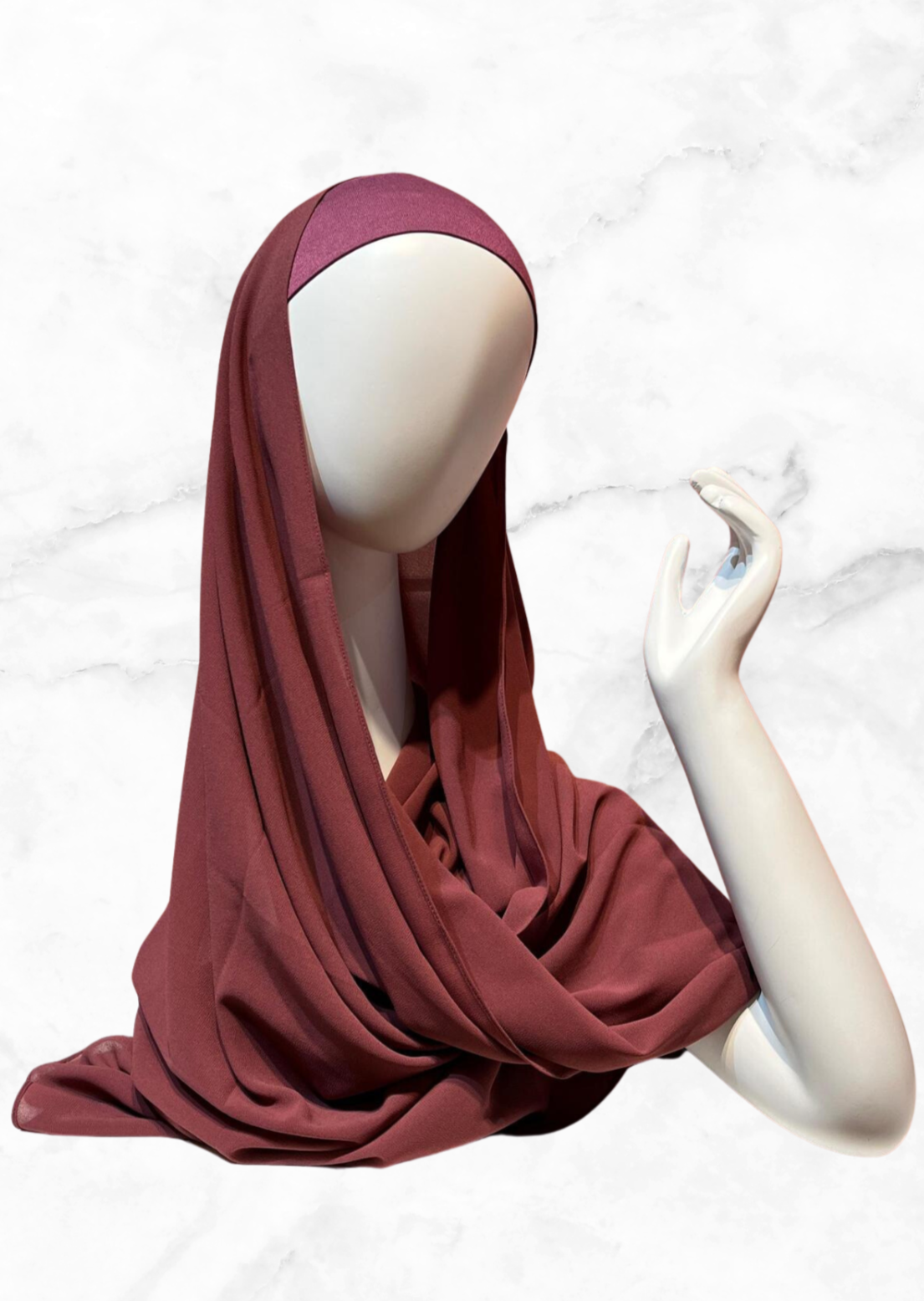 Rosewood - Matching Chiffon Hijab Set