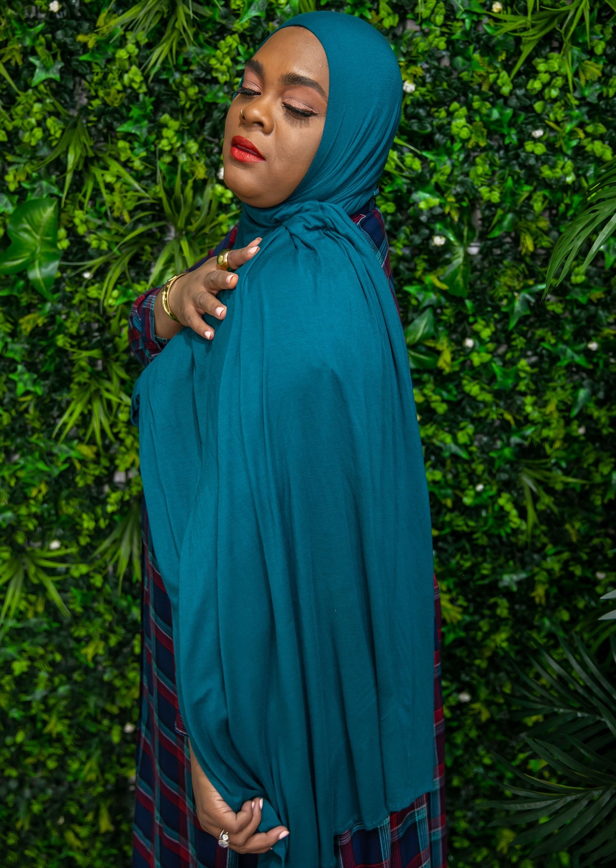 Deep Teal - XL Jersey Knit Hijab