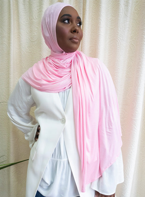 Baby Pink XL Jersey Knit Hijab