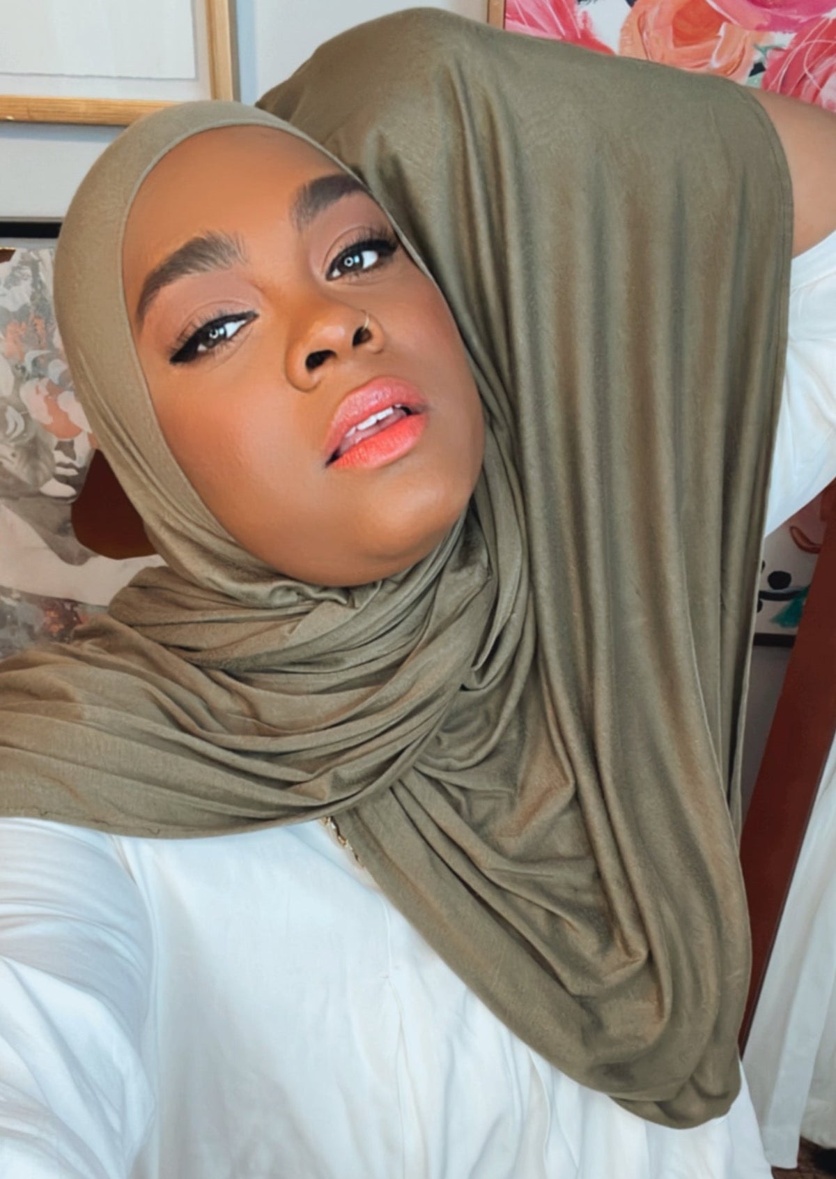 Olive - XL Jersey Knit Hijab