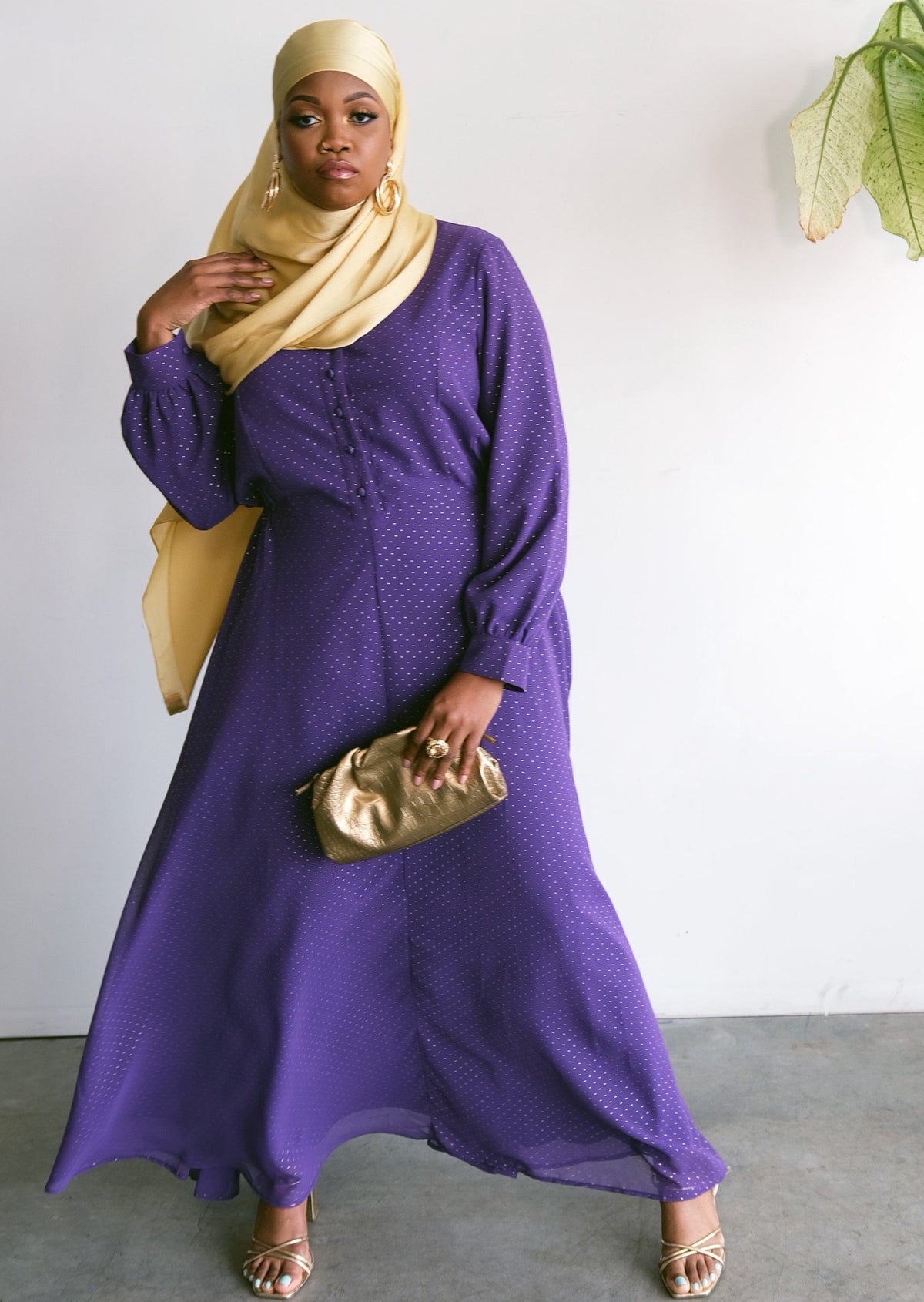 Purple Bejeweled Lynn Dress