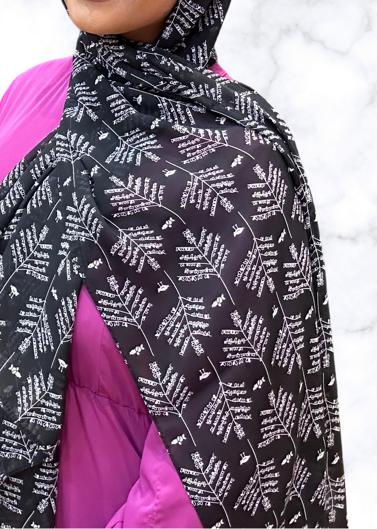 Birds Eye View - Chiffon Printed Hijab