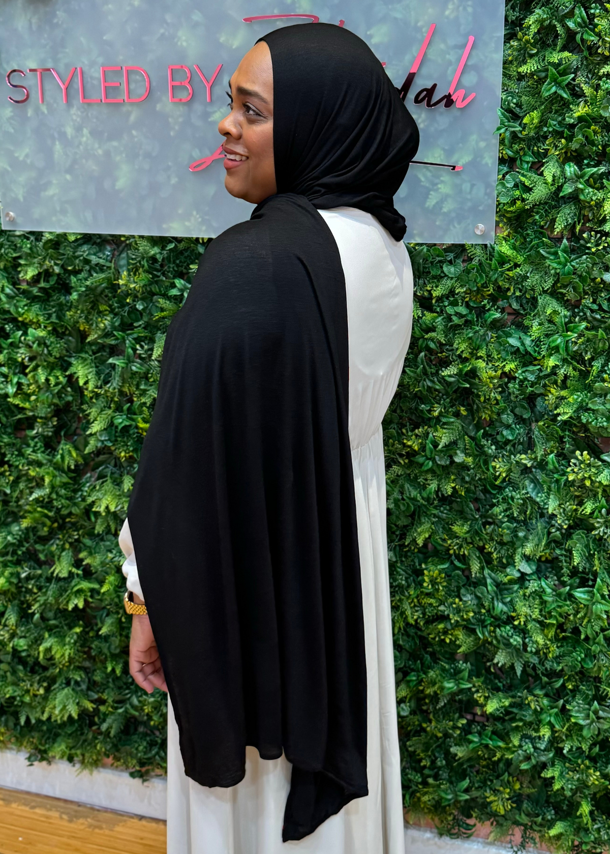 Black - XL Jersey Knit Hijab