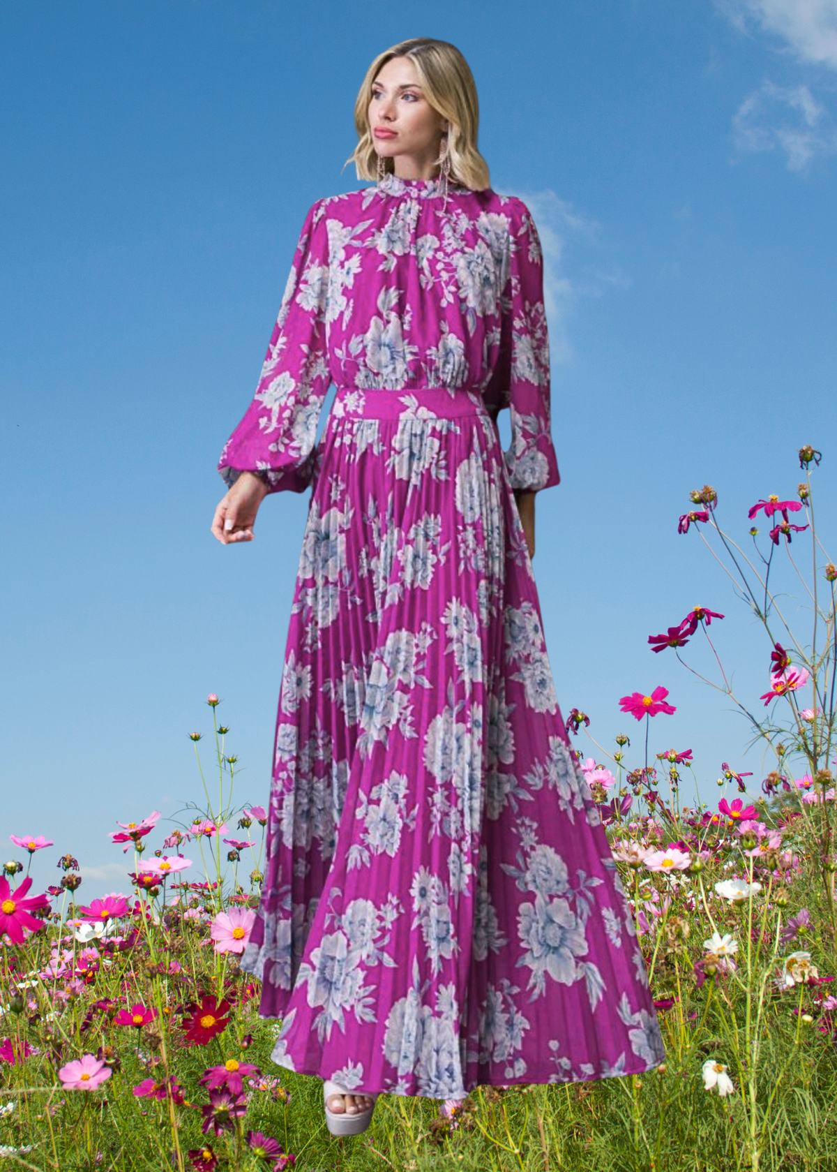 Orchid Bloom - Maxi Dress