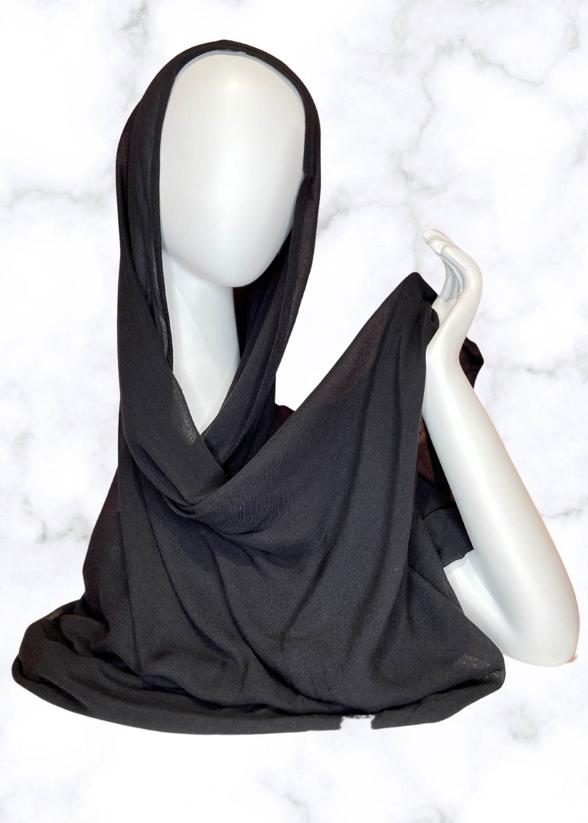 Black - XL Cotton Modal Hijabs