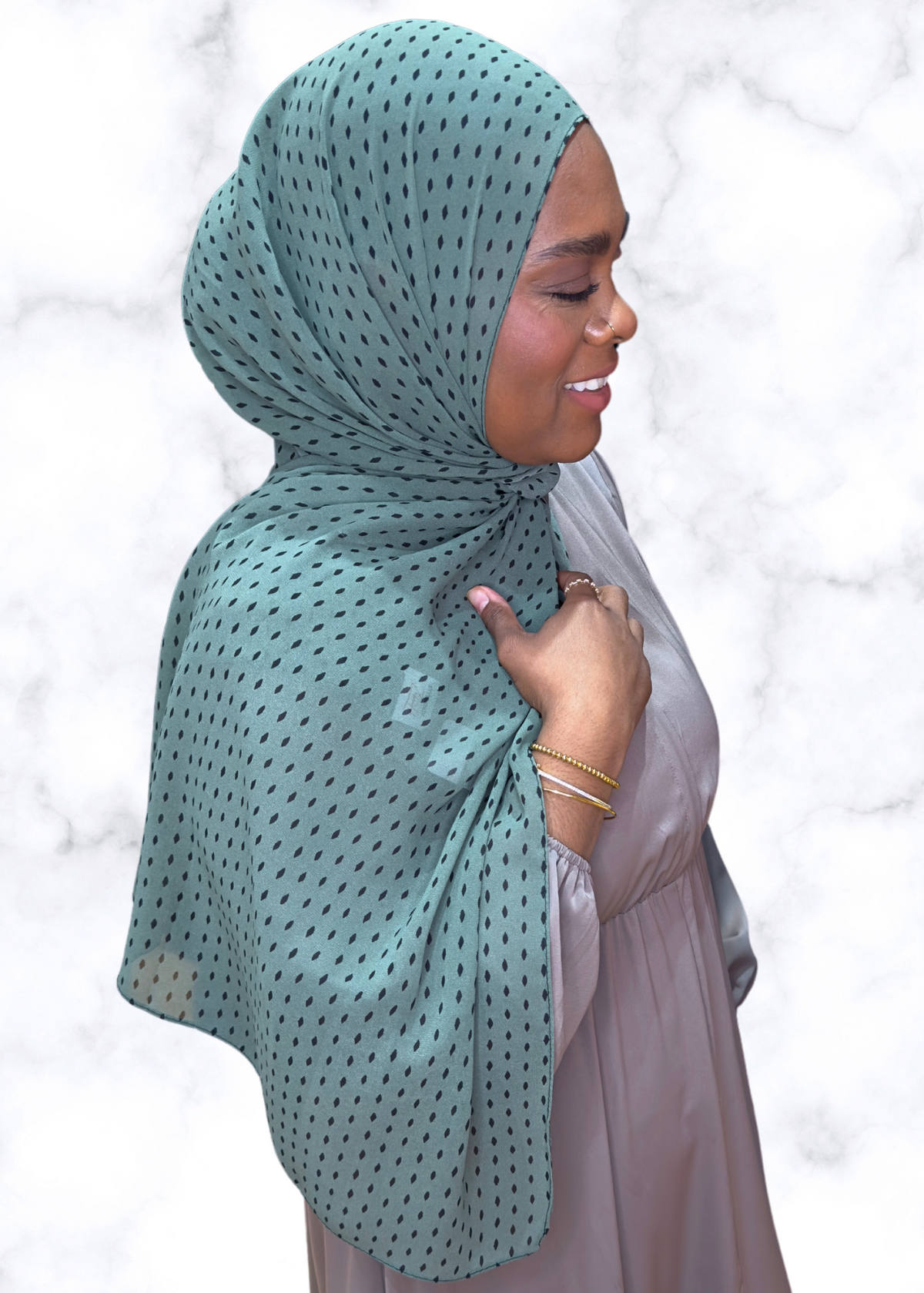 Fern Speckled - Chiffon Printed Hijab
