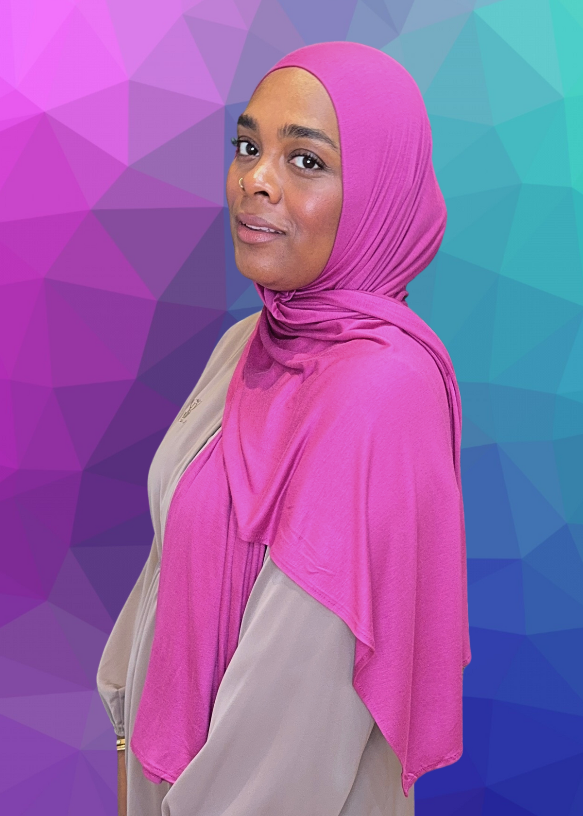 Raspberry - XL Jersey Knit Hijab