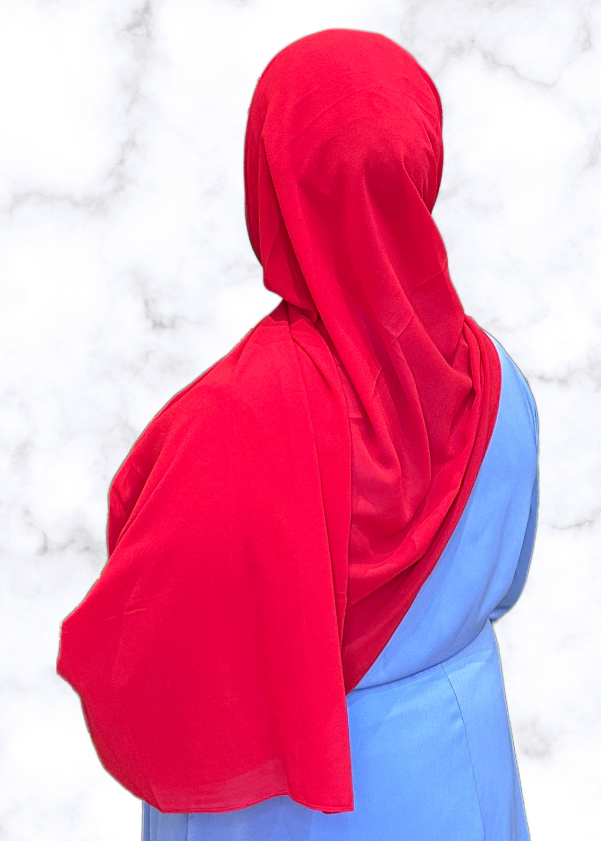 Crimson - Matching Chiffon Hijab Set