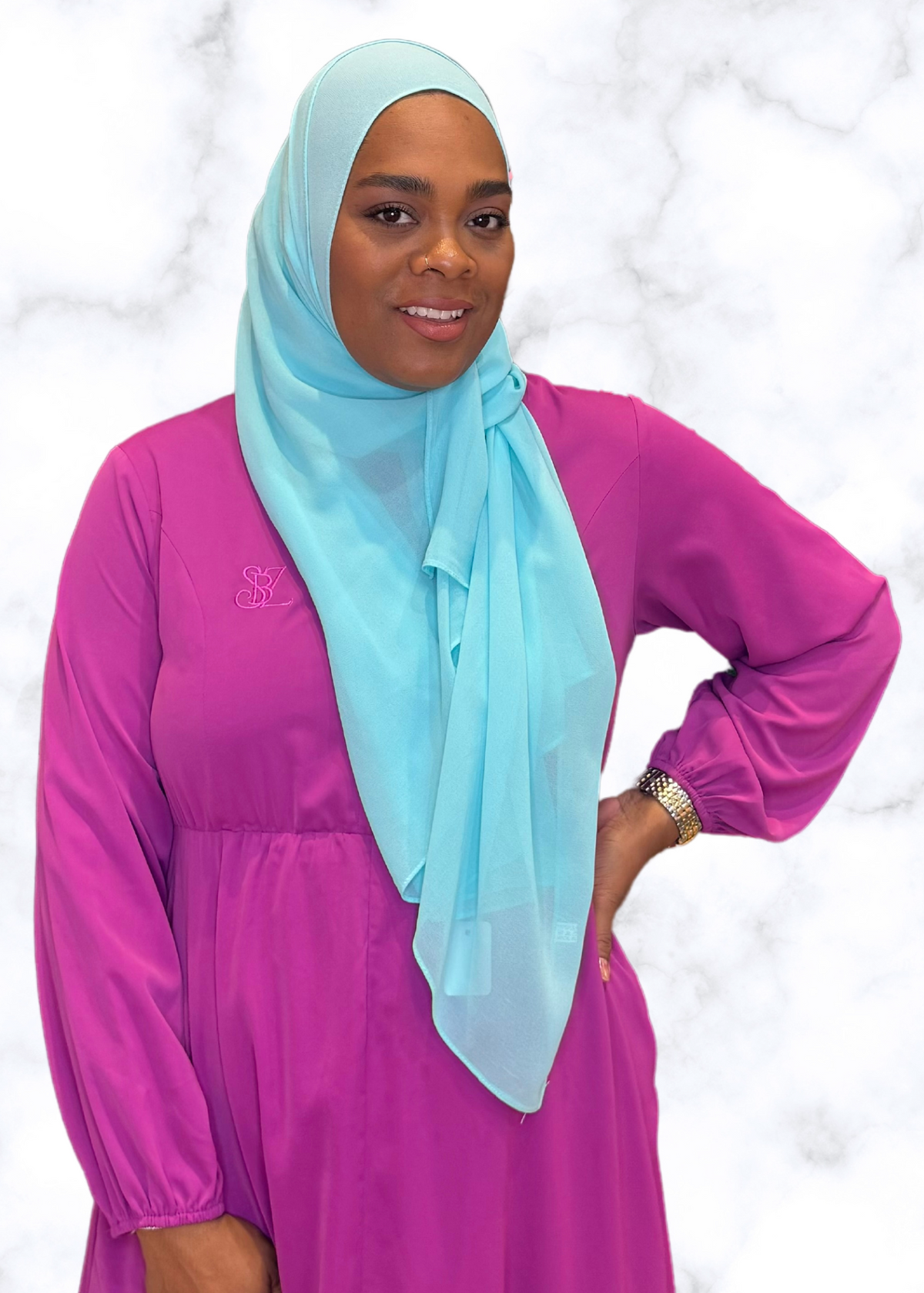 Aqua - XL Premium Chiffon Hijab