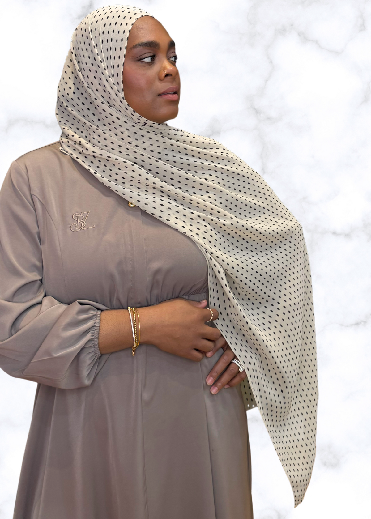 Linen Speckled - Chiffon Printed Hijab