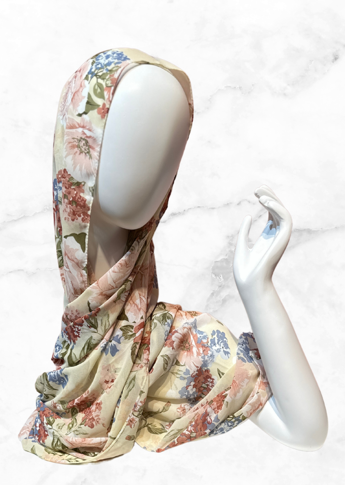 Summer Bouquet - Chiffon Printed Hijab