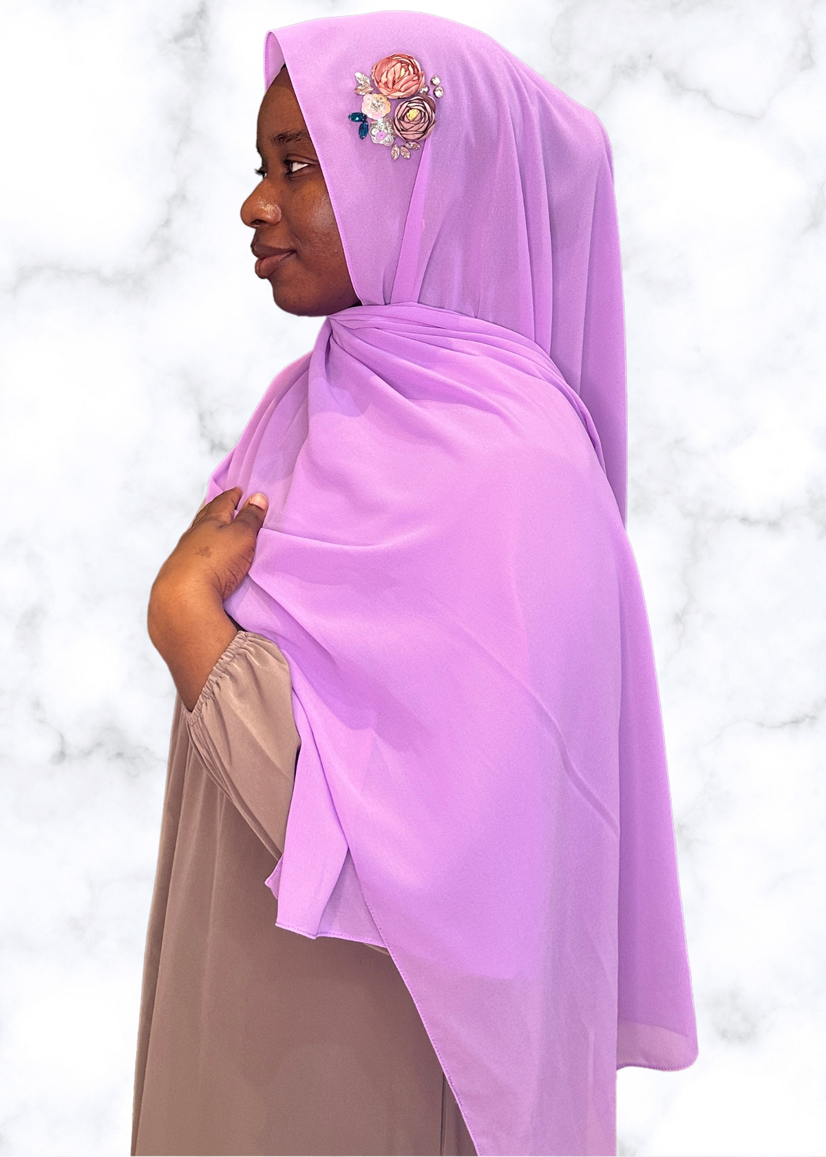 Orchid - Diamond Encrusted Hijab