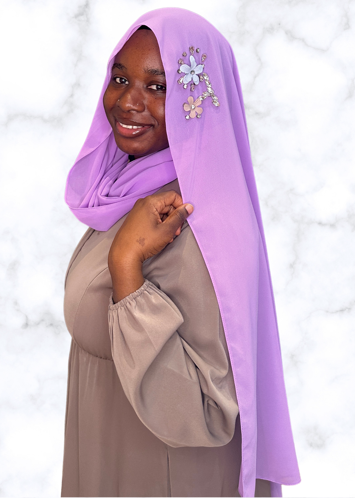 Orchid - Diamond Encrusted Hijab