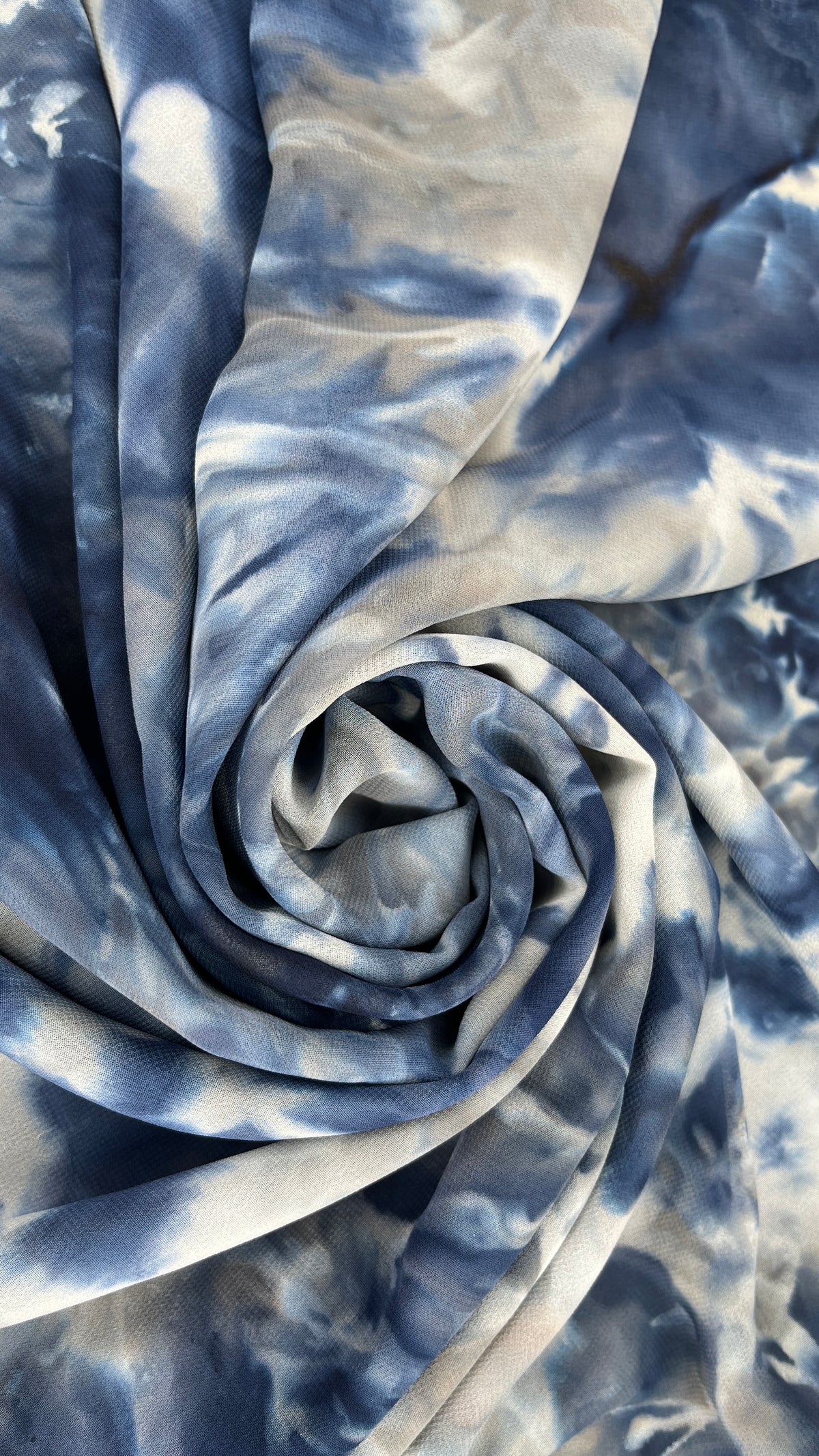 Denim Tie dye - Chiffon Printed Hijab