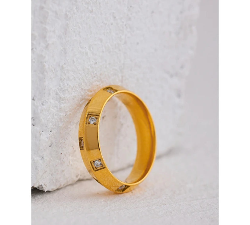 Simple Square Diamond Ring