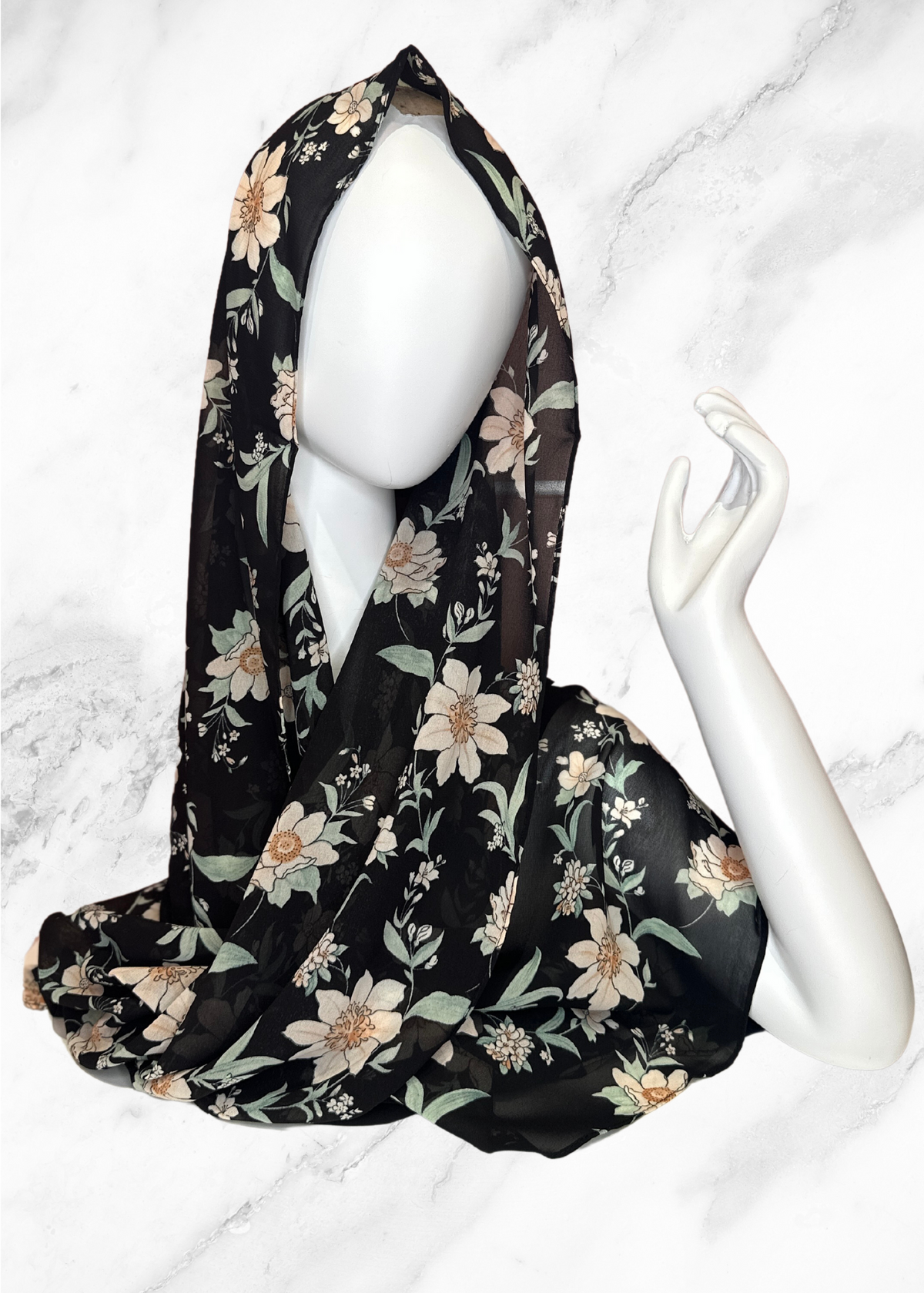 Daffodil Dreams - Chiffon Printed Hijab