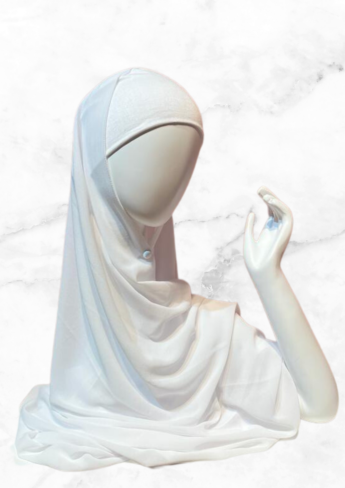 Ivory - Matching Chiffon Hijab Set Deluxe