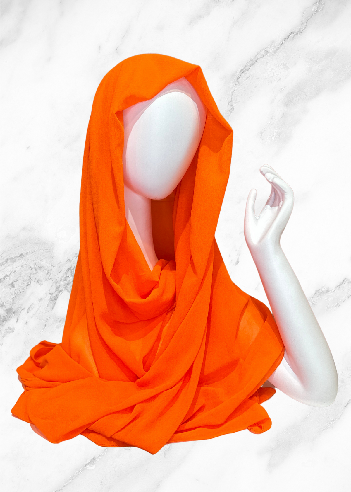 Neon Orange - XL Premium Chiffon Hijab