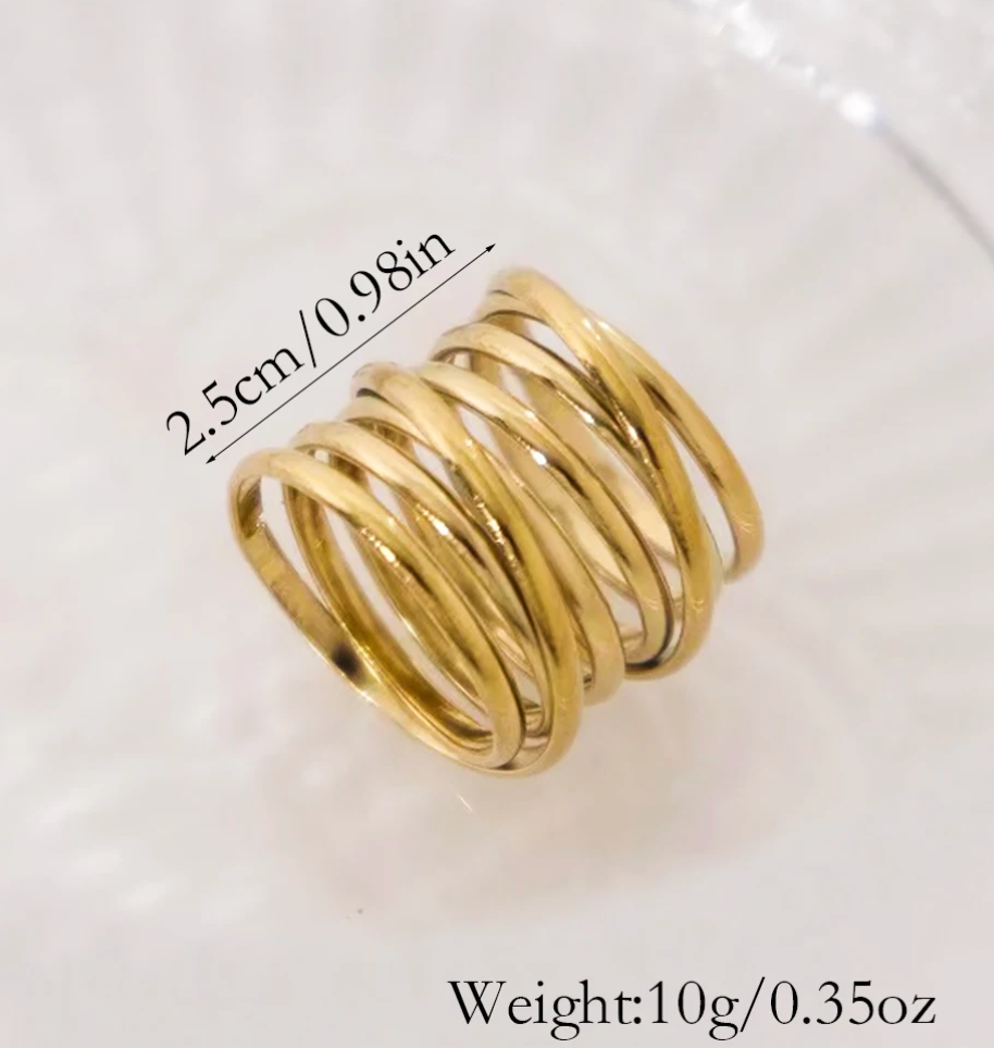 Gold Hip Hop Style Ring