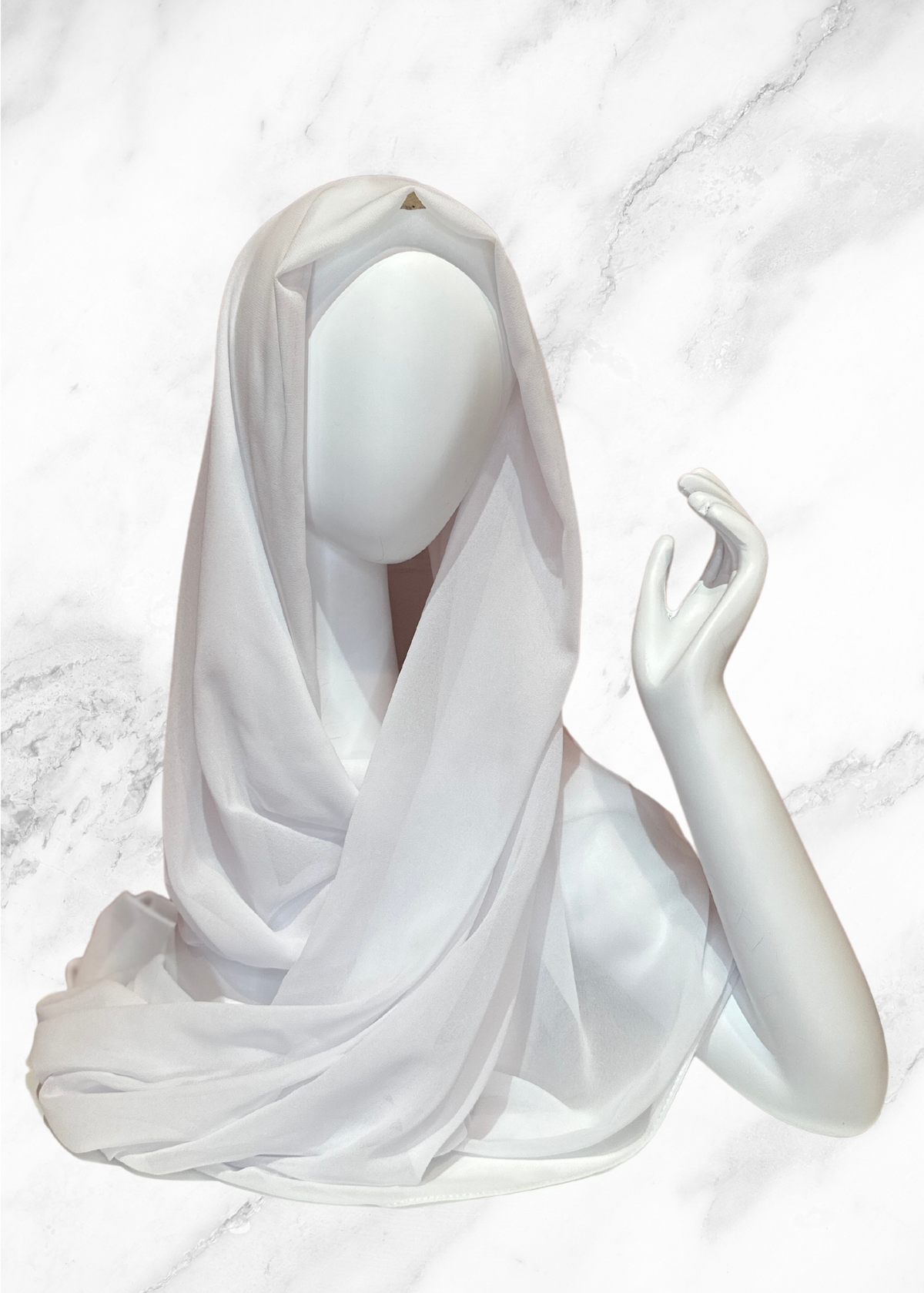 White - XL Premium Chiffon Hijab