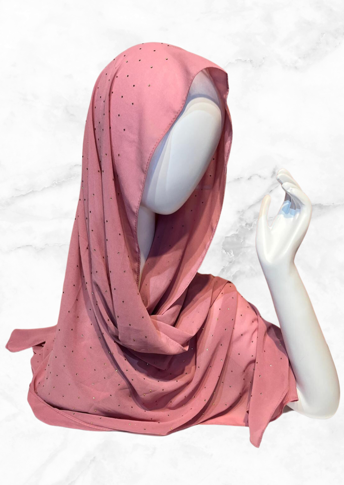 Mauve - Glitter Chiffon Hijabs