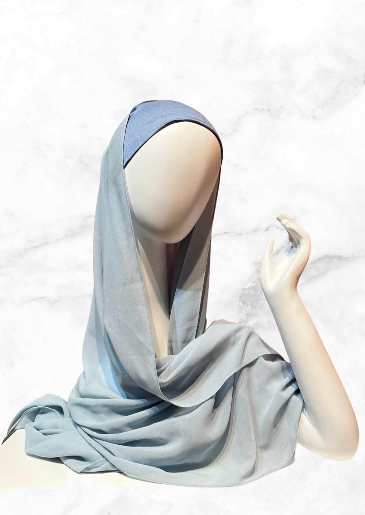 Sky Blue - Matching Chiffon Hijab Set