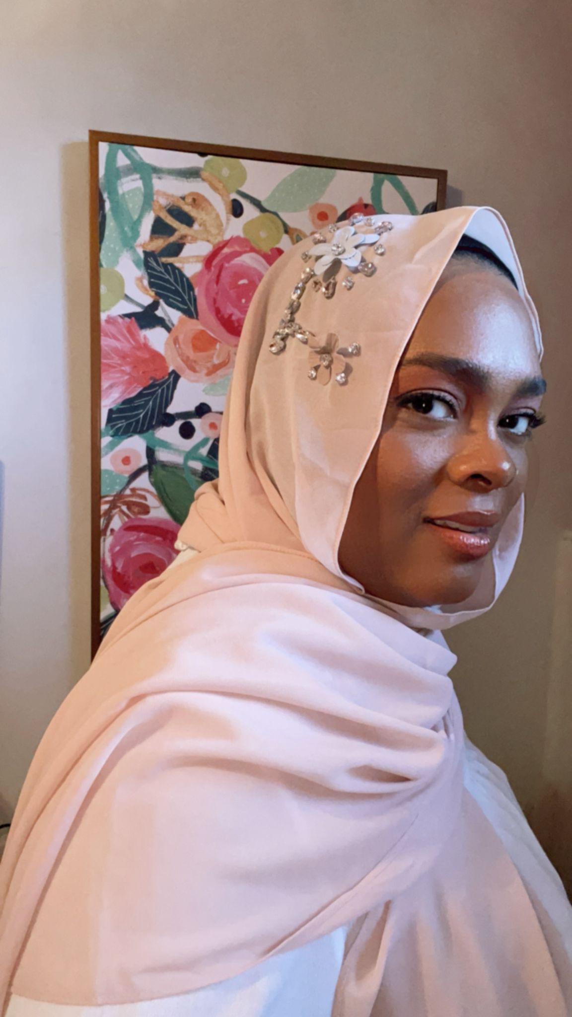 Blush- Diamond Encrusted Hijab