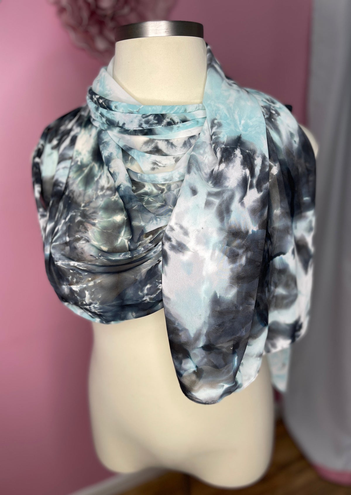 Mountain Sky Tie Dye - Chiffon Printed Hijab