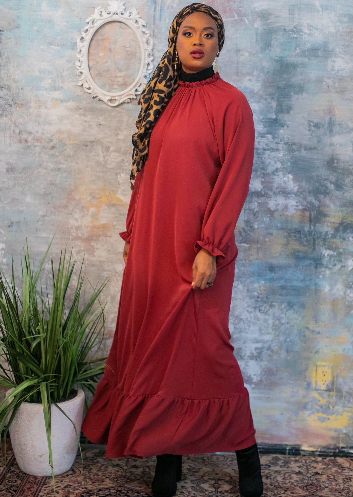 Terracotta Frill Dress Terracotta Frill Dress