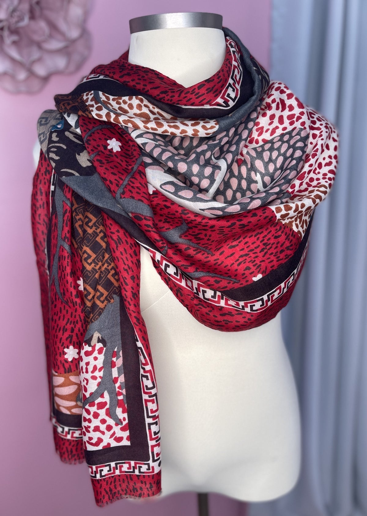 Red Legacy - Woven Printed Hijab