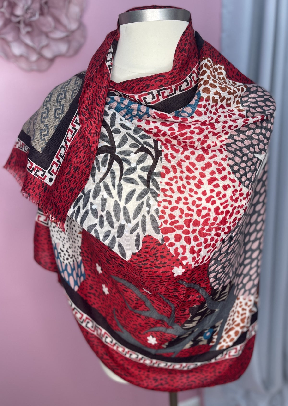Red Legacy - Woven Printed Hijab