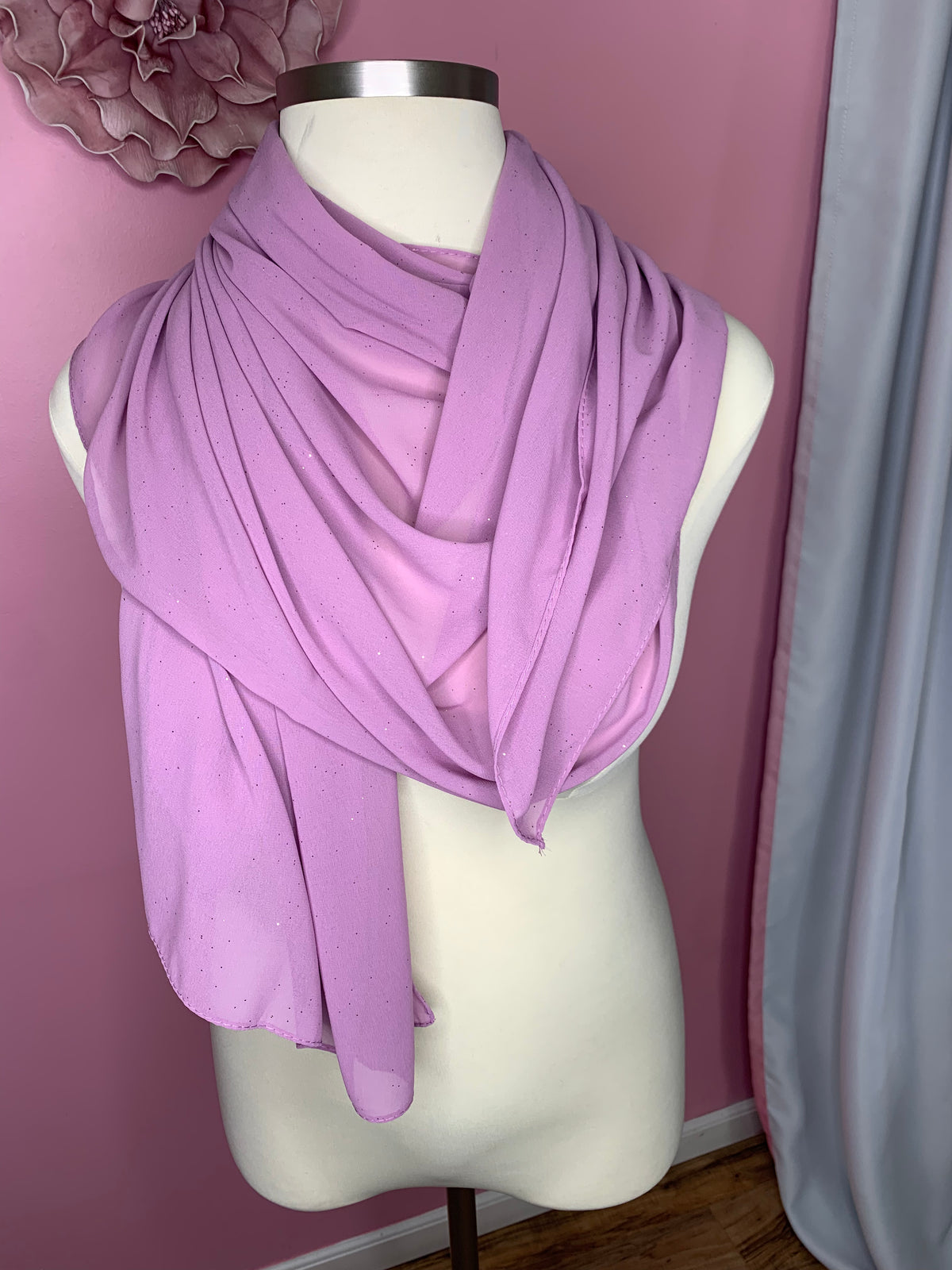 Lavender - Glitter Chiffon Hijabs