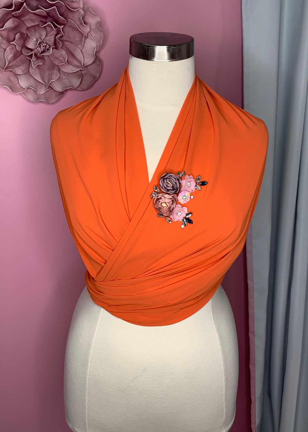 Tangerine - Diamond Encrusted Hijab