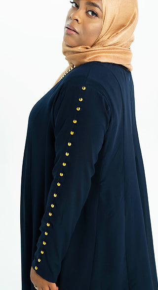 Navy Royalty Abaya - Styled by Zubaidah