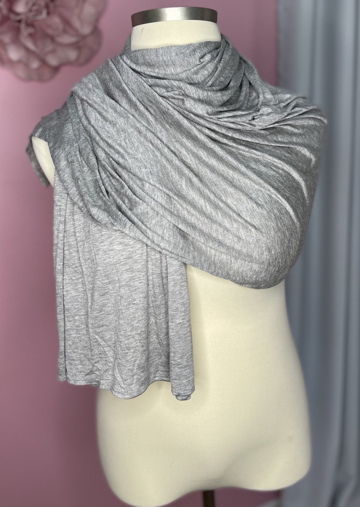 Heather Grey - XL Jersey Knit Hijab